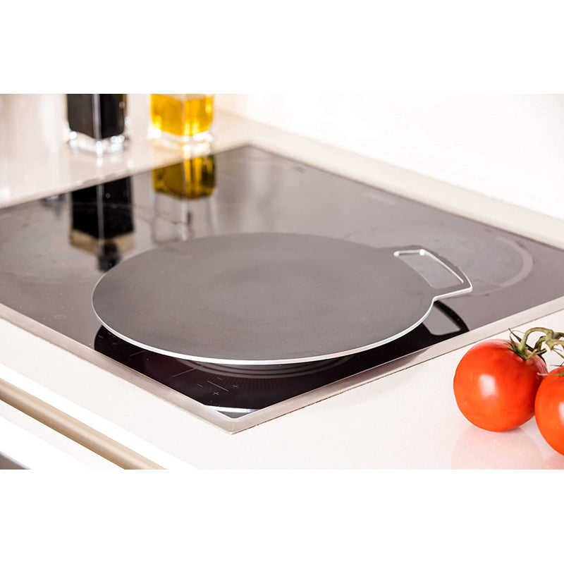 RoyalFord Non-Stick Flat Tawa, Black, 35cm, H 31.0 x W 37.2 x D 0.4 cm