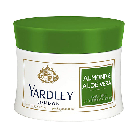 Yardley London Almond And Aloe Hair Cream, For Moisturising And Grooming All Day Long - 150 Gm