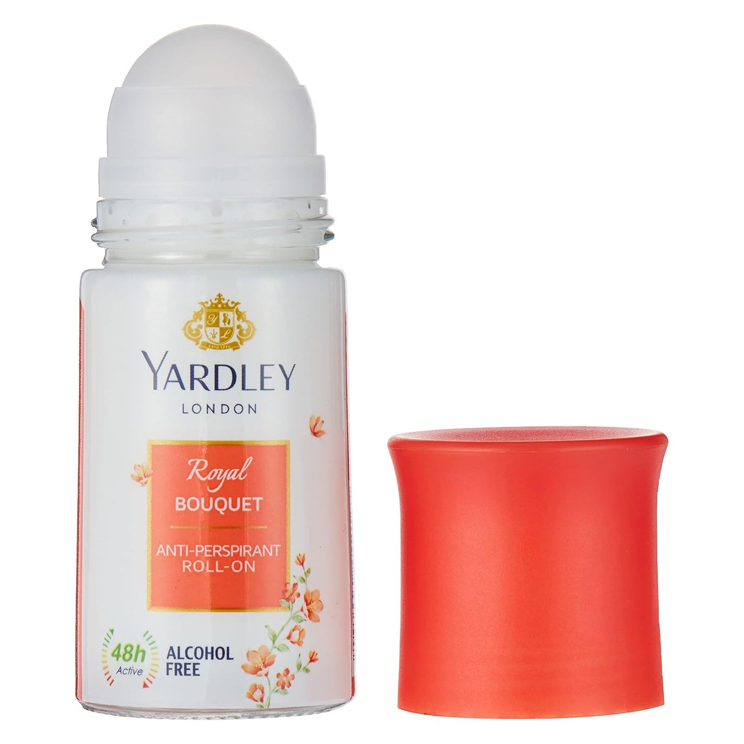 Yardley Royal Bouquet Roll On, Anti-Perspirant, Floral Fresh Fragrance, All Day Sweat Protection, Reduce Wrinkles, Lighten Skin Tone 50 ML