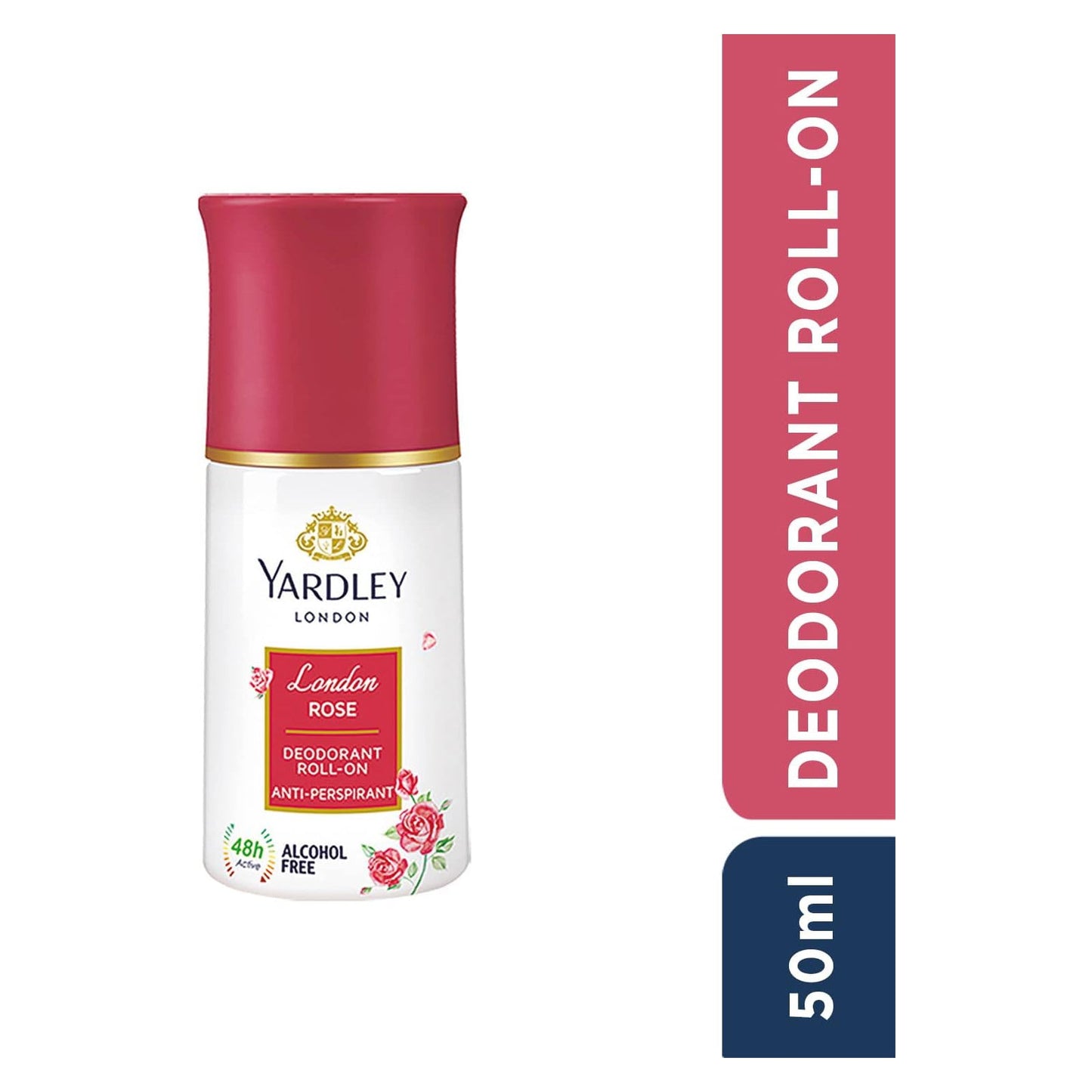 Yardley London Rose Anti-Perspirant Roll On, 50 ml