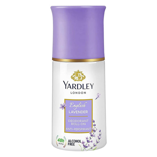 Yardley London Yardley English Lavender Roll On, Anti-Perspirant, Floral Fresh Fragrance, All Day Sweat Protection, Reduce Wrinkles, Lighten Skin Tone 50 ml