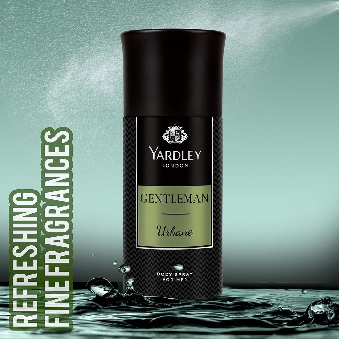 Yardley London Yardley Gentleman Urbane Body Spray, For Vigorous And Flamboyant Male, Sandalwood, Patchouli And Musk, 150 ml