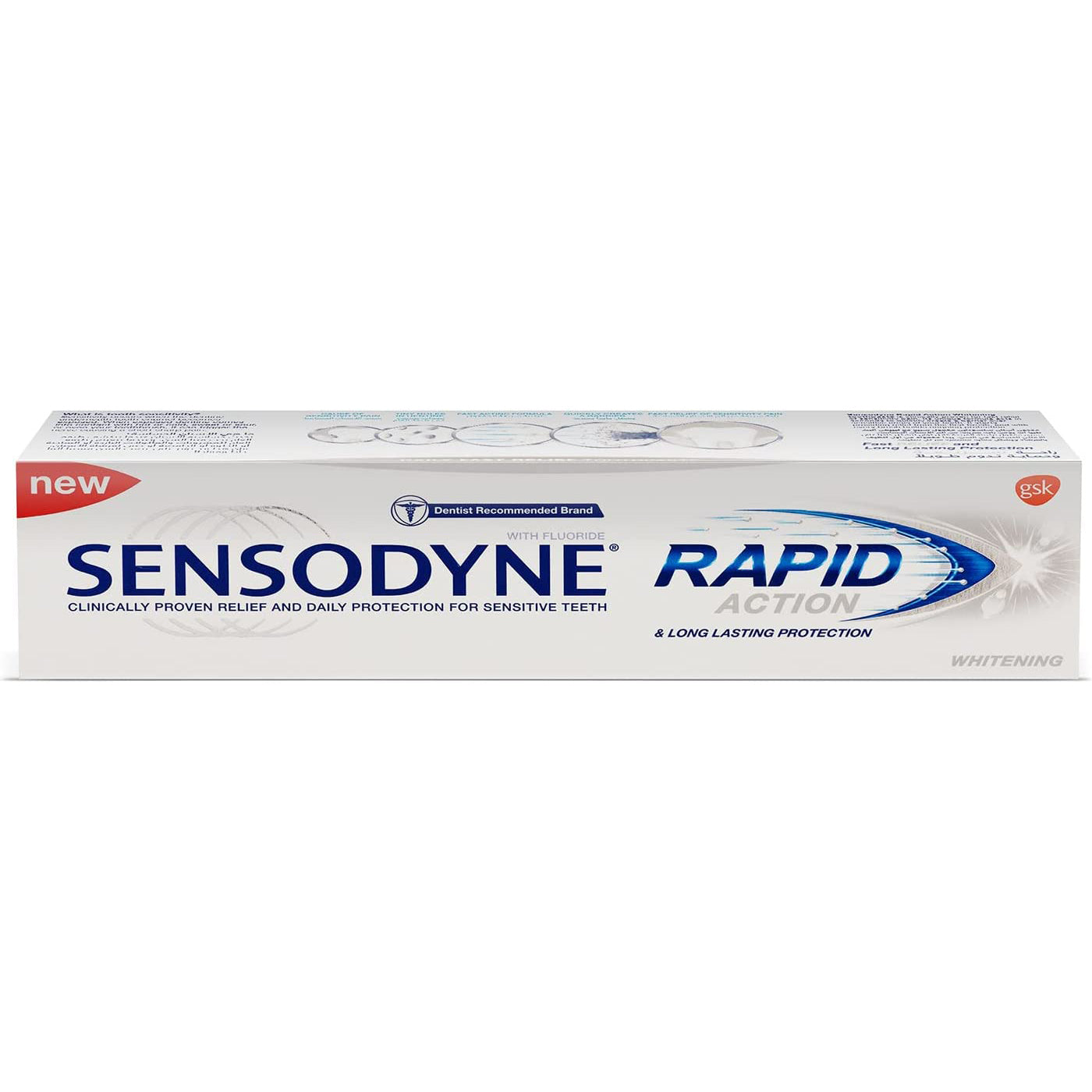 Sensodyne Rapid Action Whitening Toothpaste 75ml