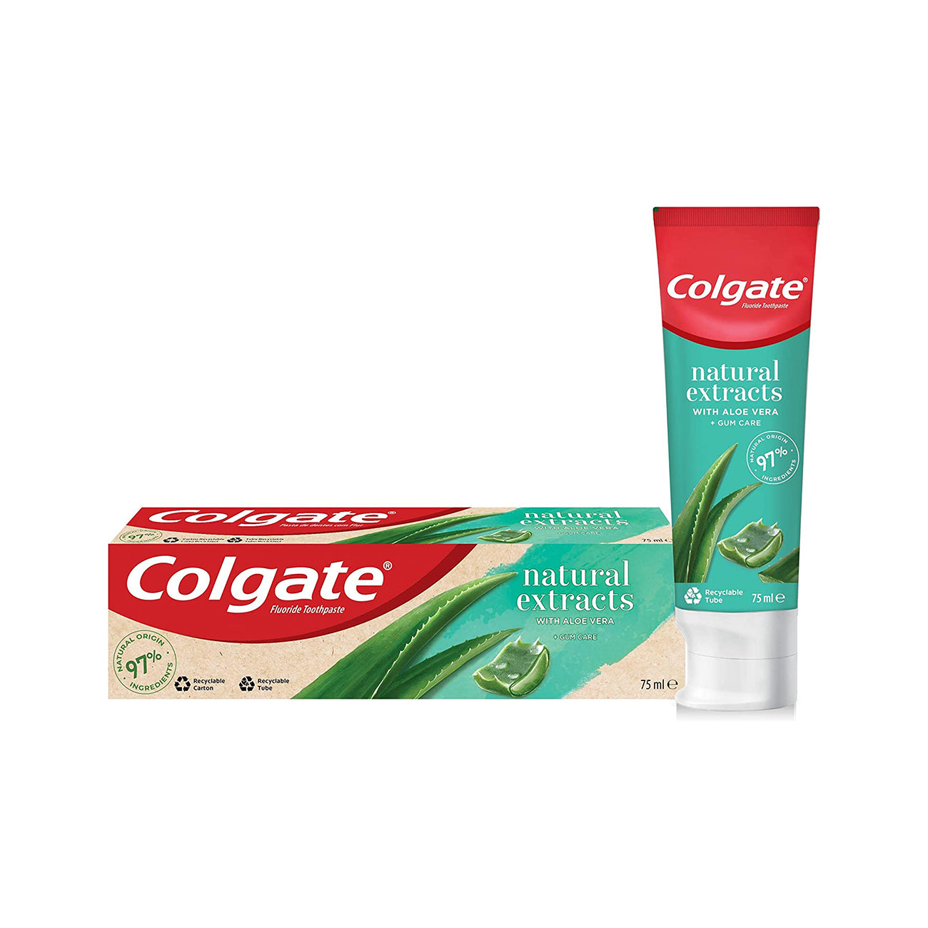 Colgate Naturals Toothpaste Aloe Vera & Green Tea, 75 ML