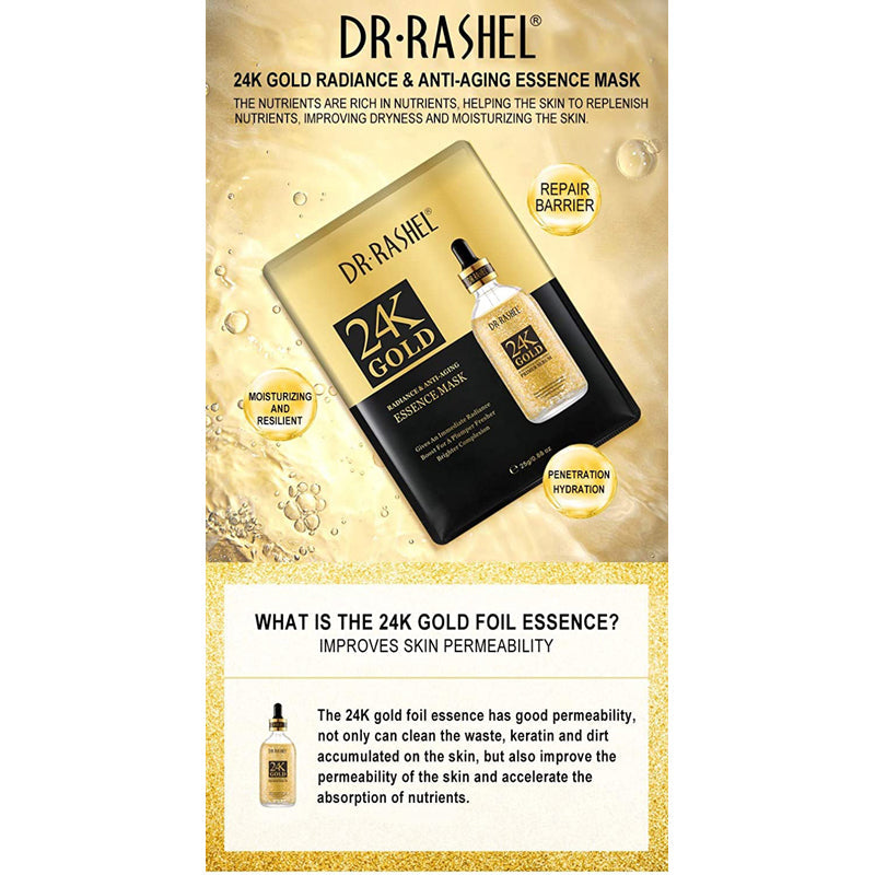 Dr. Rashel 24k Gold radiance & anti-aging essence Mask 24k 25G