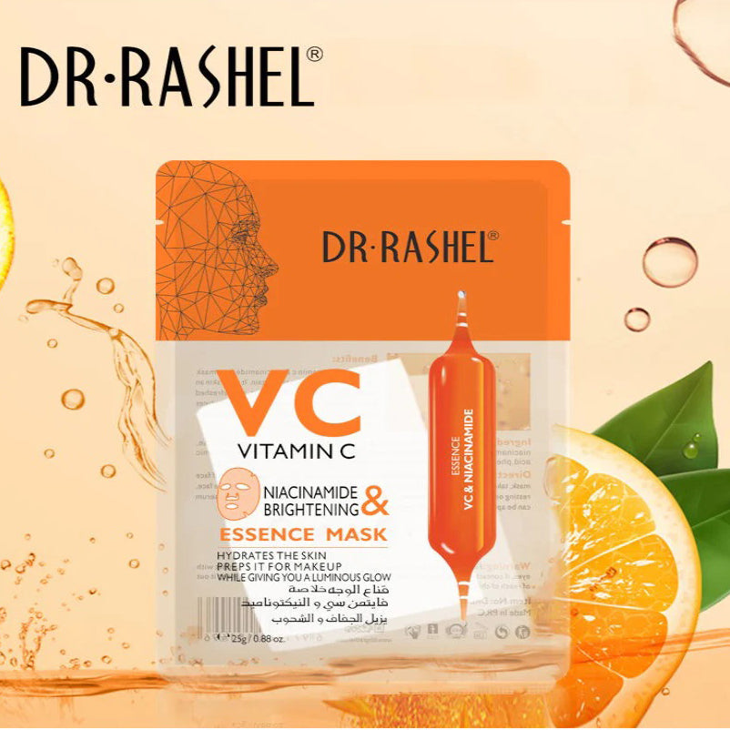 Dr. Rashel VC Vitamin C Niacinamide & Brightening Essence Mask, 25g 5pcs