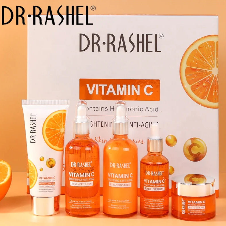 Dr. Rashel Vitamin C Brightening & Anti Aging Skin Care Series 5 Piece Set