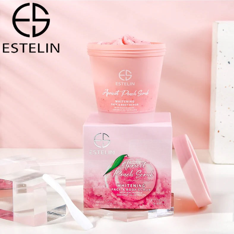 Estelin Apricot Peach Scrub Whitening Face & Body Scrub