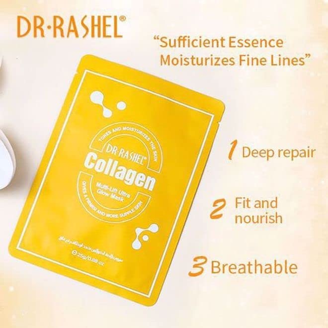 DR RASHEL Collagen Multi-lift ultra glow mask 25g*5pcs