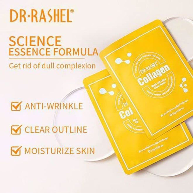 DR RASHEL Collagen Multi-lift ultra glow mask 25g*5pcs