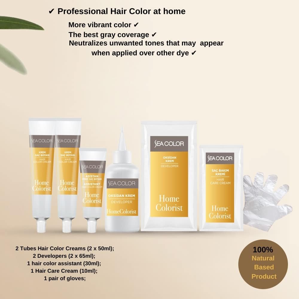 Sea Color Home Colorist Color Expert In The House For Intense Gray Hair Coverage- 1.0 Intense Black