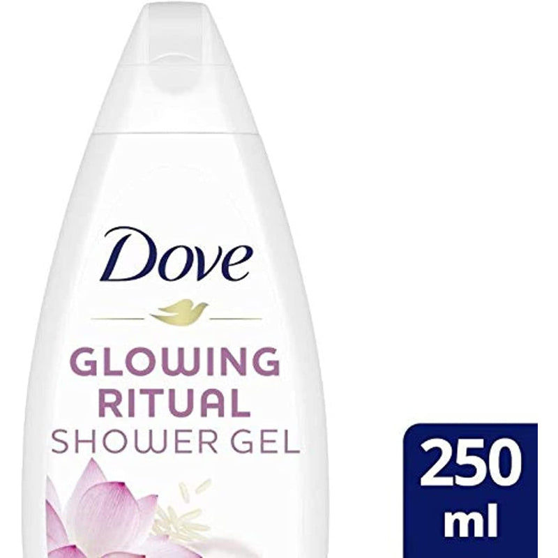 Dove Nourishing Secrets Glowing Ritual Shower Gel Bodywash With Lotus Flower Extract And Rice Milk, 250 ml