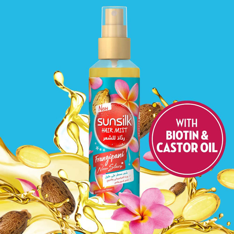 Sunsilk Noor Stars Hair Mist With Castor Oil & Frangipani, 160Ml