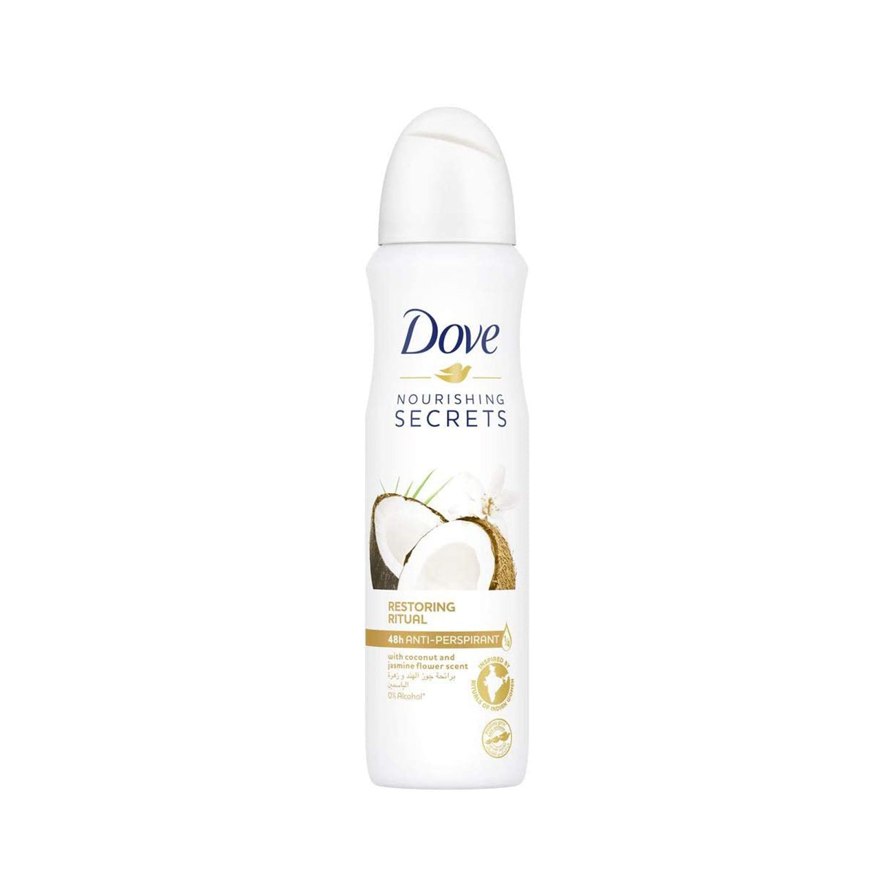 Dove Coconut And Jasmine Antiperspirant Deodorant, 150Ml