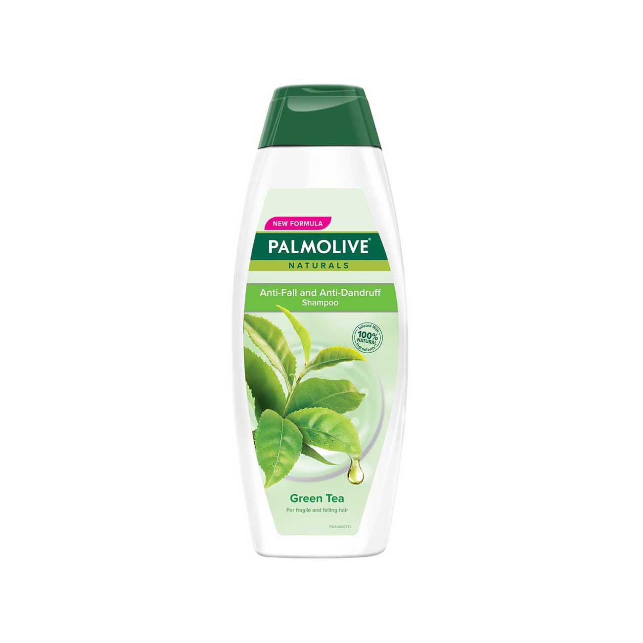 Palmolive Shampoo Anti-Dandruff & Anti-Fall Shampoo For Fragile & Falling Hair 100% Natural Ingredients Green Tea 380ml