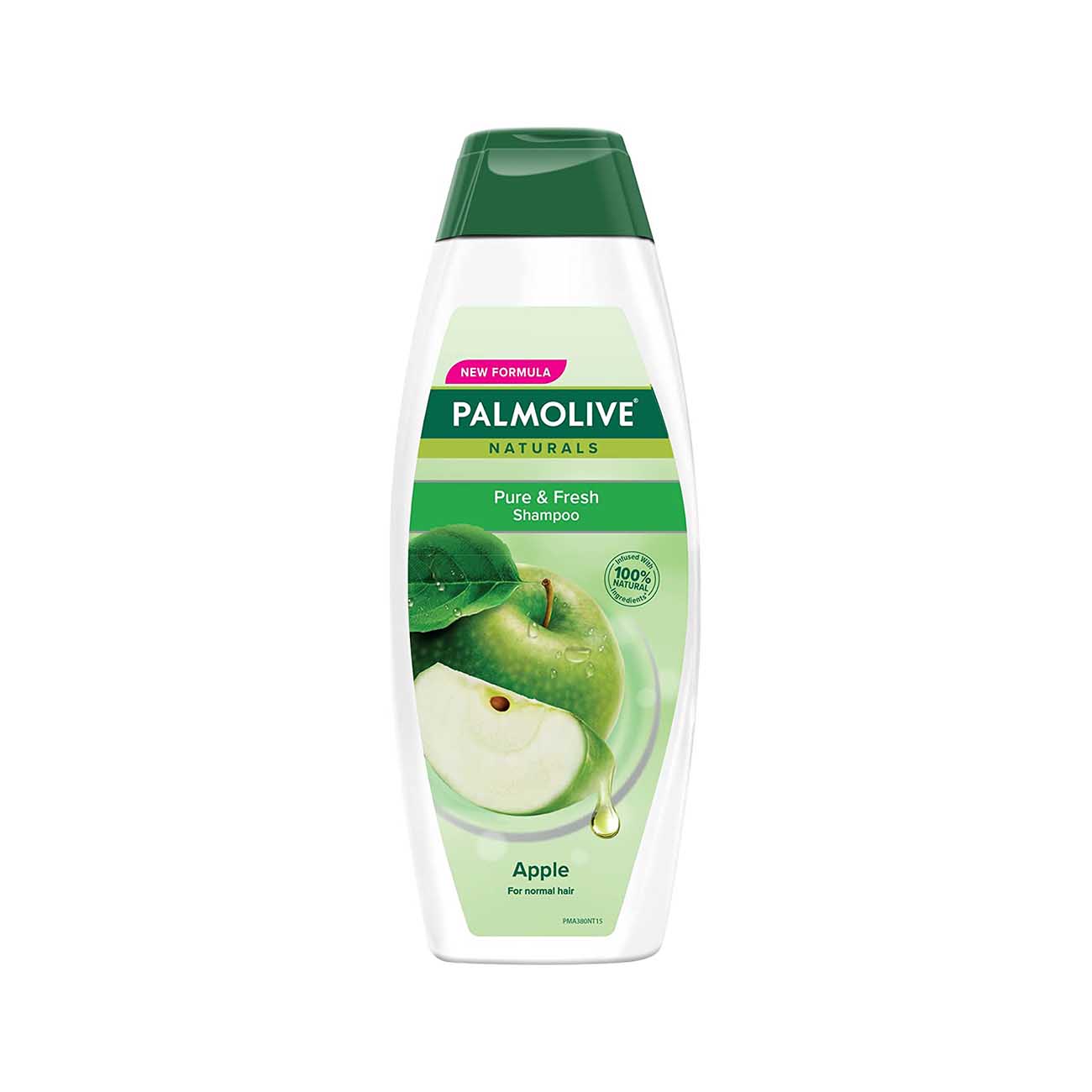 Palmolive Pure and Fresh Shampoo for Normal Hair, 100% Natural Ingredients, Apple Shampoo, 380 ml
