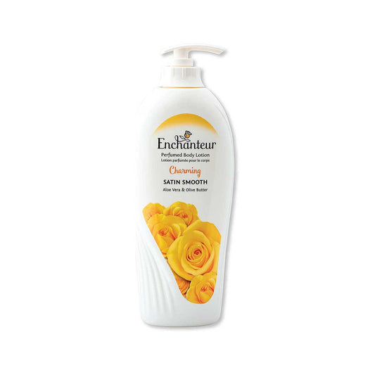 Enchanteur Charming Perfumed Body Lotion, 500ml, with Aloe Vera & Olive Butter for Satin Smooth Skin.