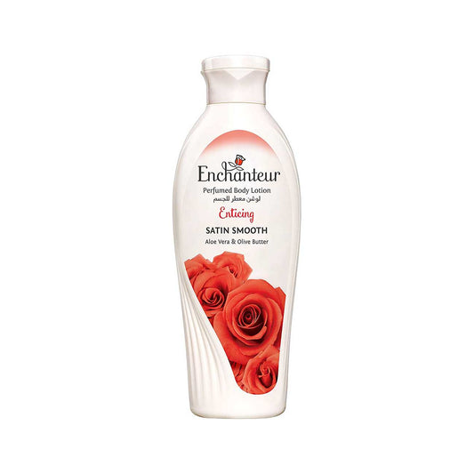 EnchantEUr Satin Smooth- Enticing Lotion With Aloe Vera & Olive Butter For Satin Smooth Skin, For All Skin Types , 250Ml