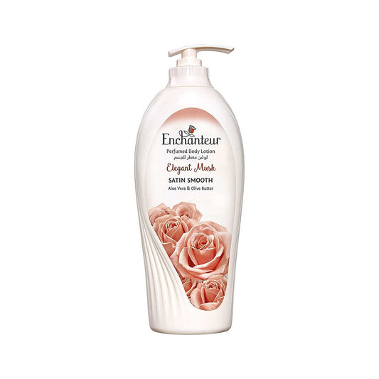 EnchantEUr Satin Smooth- Elegant Musk Lotion With Aloe Vera & Olive Butter For Satin Smooth Skin, For All Skin Types, 500 ML