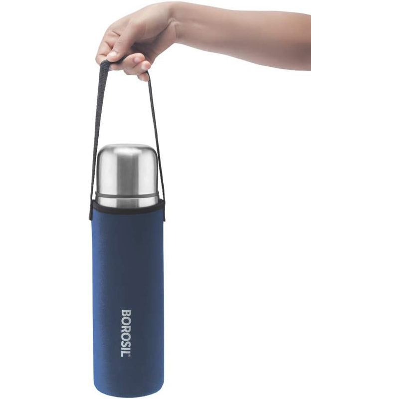 Borosil Stainless Steel Hydra Thermo Vacuum Insulated Flask Water Bottle, 750 ml