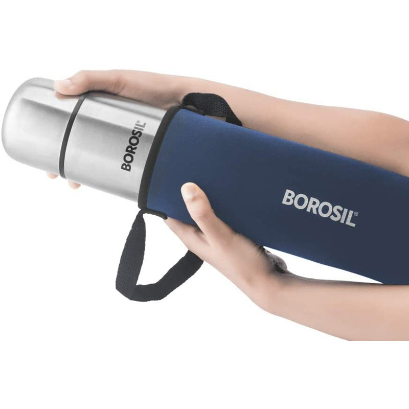 Borosil Stainless Steel Hydra Thermo Vacuum Insulated Flask Water Bottle, 750 ml