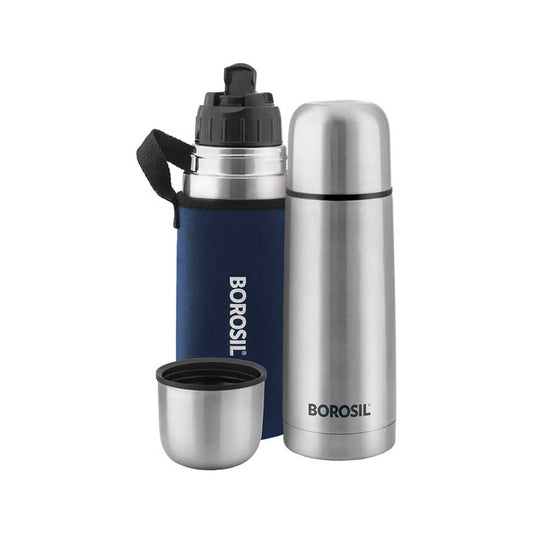 Borosil Stainless Steel Hydra Thermo Vacuum Insulated Flask Water Bottle, 350 ml