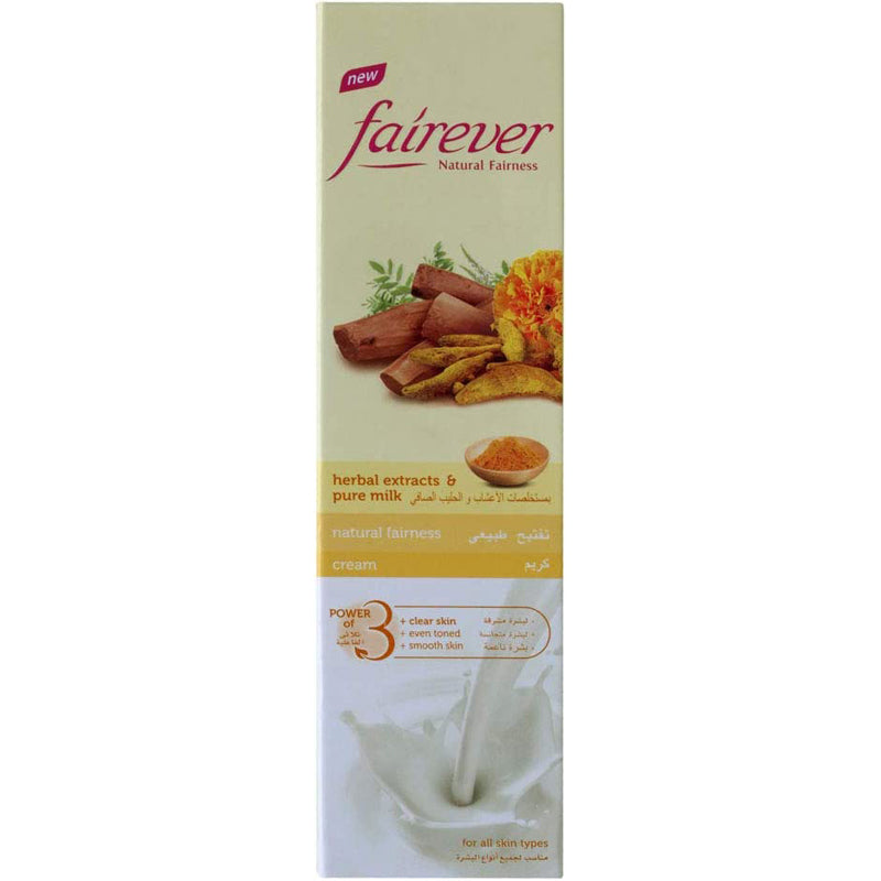 Fairever Natural Fairness Cream With Herbal Extracts & Pure Milk, 100G