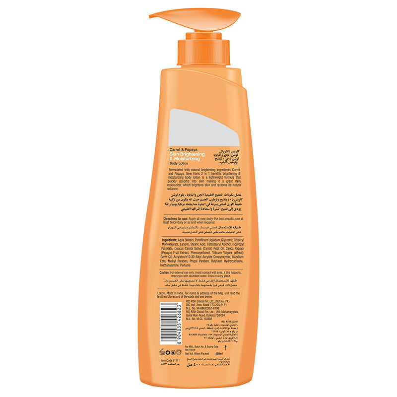 Karis Natural Body Lotion Carrot & Papaya 400 ml