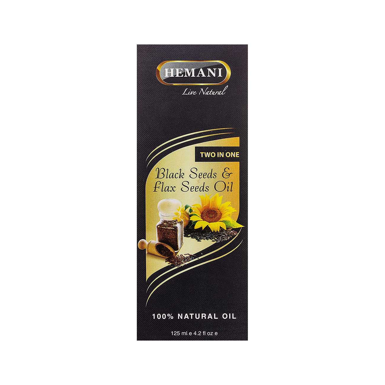 Hemani Blackseeds And FlaXSeeds Oil, 125 Ml